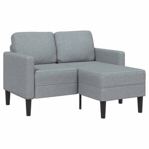 vidaXL Sofa 2-osobowa z szezlongiem w kształcie litery L, jasnoszara