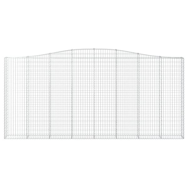 vidaXL Kosze gabionowe, 5 szt, 400x30x180/200 cm, galwanizowane żelazo