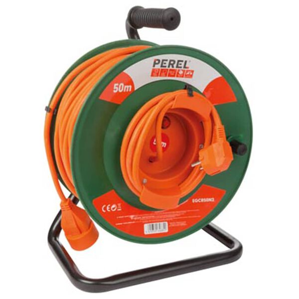 Perel Przedłużacz na bębnie, ogrodowy, 50 m