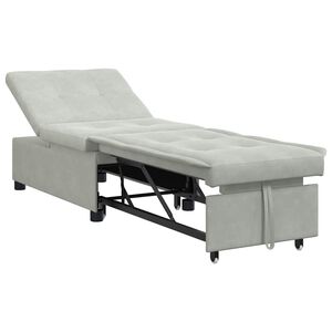 vidaXL Sofa Bed Jasnoszary 194 x 67 x 82 cm Aksamit