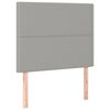 vidaXL Ł&oacute;żko kontynentalne z materacem, jasnoszare, tkanina 120x200 cm