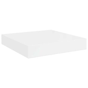 vidaXL P&oacute;łka ścienna, biała, wysoki połysk, 23x23,5x3,8 cm, MDF