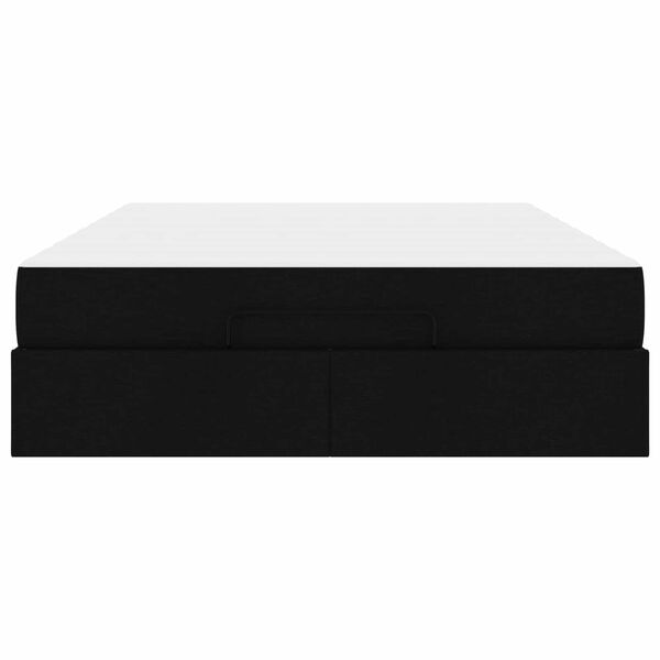 vidaXL Rama ł&oacute;żka z materacem z materacem 2 pcs Czarny tkanina
