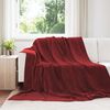 vidaXL Koce narzutowe 6 pcs Bordeaux Czerwony 220 x 240 cm Polar