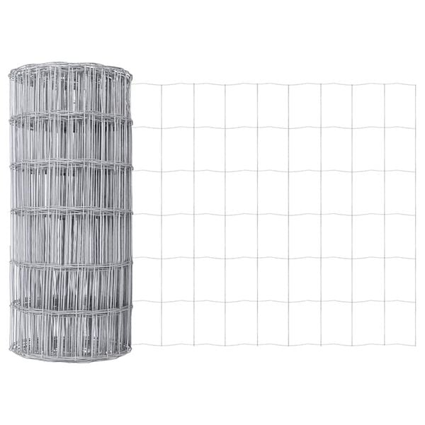 vidaXL Ogrodzenie Euro Srebrny 0.6 x 50 m