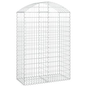 vidaXL Łukowaty kosz gabionowy 100x50x140/160 cm, galwanizowane żelazo
