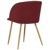 vidaXL Krzesła stołowe, 2 szt., winna czerwień, obite tkaniną