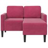 vidaXL Sofa 2-osobowa z szezlongiem w kształcie litery L