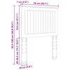 vidaXL Zagłówek Z zagłówkiem Dąb wędzony 75 cm Materiał drewnopochodny