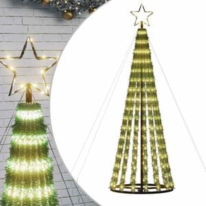 vidaXL Choinka LED 275 LEDs Ciepła biel 180 cm