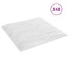 vidaXL Panele ścienne 48 pcs Biały Kamień 50 x 50 cm Pianka XPS