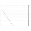 vidaXL Ogrodzenie spawane do mocowania w gruncie 50 x 1,4 m srebrny