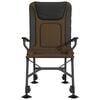 vidaXL Krzesło wędkarskie z podłokietnikami, składane, taupe