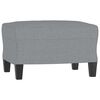 vidaXL 3-osobowa sofa z podnóżkiem, jasnoszara, 180 cm, tkaniną
