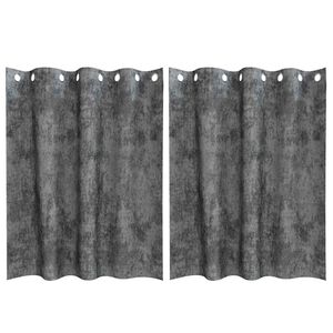vidaXL Zasłony z weluru 2 szt. Szary 140 x 140 cm Aksamit