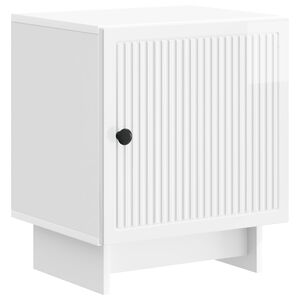 vidaXL Szafka Nocna Biały wysoki połysk 43 x 34,5 x 50 cm