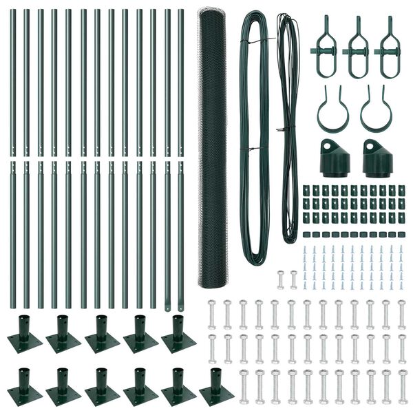 vidaXL Słupek ogrodzeniowy. Zielony 25 x 1,6 m (25 mm siatka)