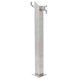 vidaXL Kran ogrodowy na słupku, stal nierdzewna, kwadratowy, 95 cm