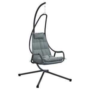 vidaXL Wiszące krzesło jajo Stal 94 x 107 x 196,5 cm Antracyt