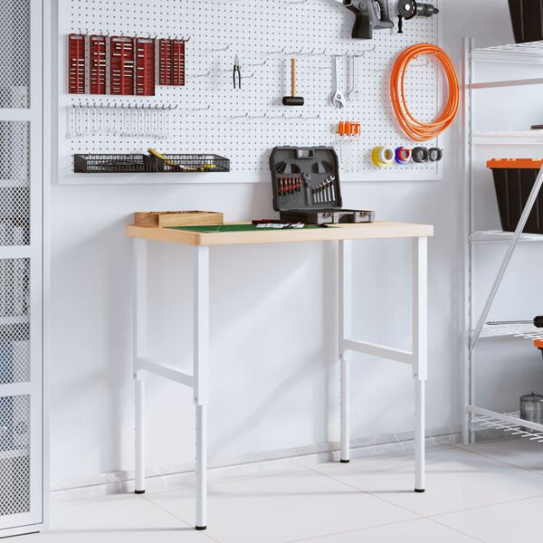 vidaXL Stolik roboczy, 100x60x(73-99,5) cm, drewno dębowe, prostokątny