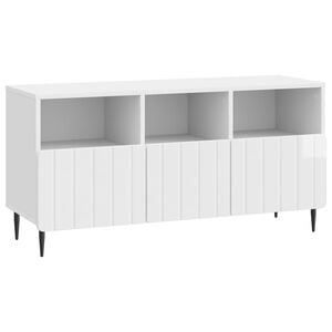vidaXL Szafka pod telewizor Biały wysoki połysk 102 x 34,5 x 50 cm