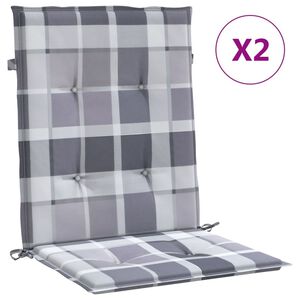 vidaXL Poduszki na krzesła ogrodowe, 2 szt., szare, 100x50x3 cm