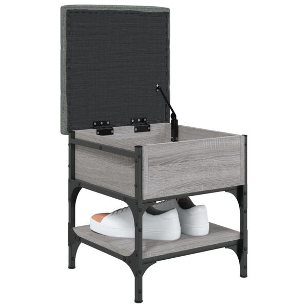 vidaXL Ławka na buty, szary dąb sonoma, 42x42x45 cm