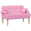 vidaXL Sofa dwuosobowa z guzikowym pikowaniem r&oacute;żowy 120 x 65 x 79 cm