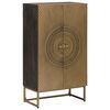 vidaXL Highboard Mosiądz 53,5 x 30 x 95 cm