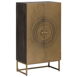 vidaXL Highboard Mosiądz 53,5 x 30 x 95 cm