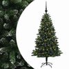 vidaXL Sztuczna choinka z bombkami 150 cm 150 LED Ciepła biel