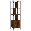 vidaXL Biblioteczka z drzwiczkami, przydymiony dąb, 44,5x30x154,5 cm