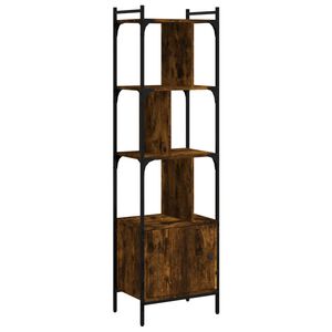 vidaXL Biblioteczka z drzwiczkami, przydymiony dąb, 44,5x30x154,5 cm