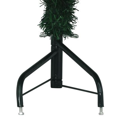 vidaXL Sztuczna choinka narożna, zielona, 210 cm, PVC