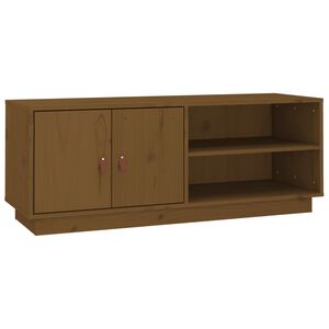 vidaXL Szafka pod TV, miodowy brąz, 105x34x40 cm, lite drewno sosnowe
