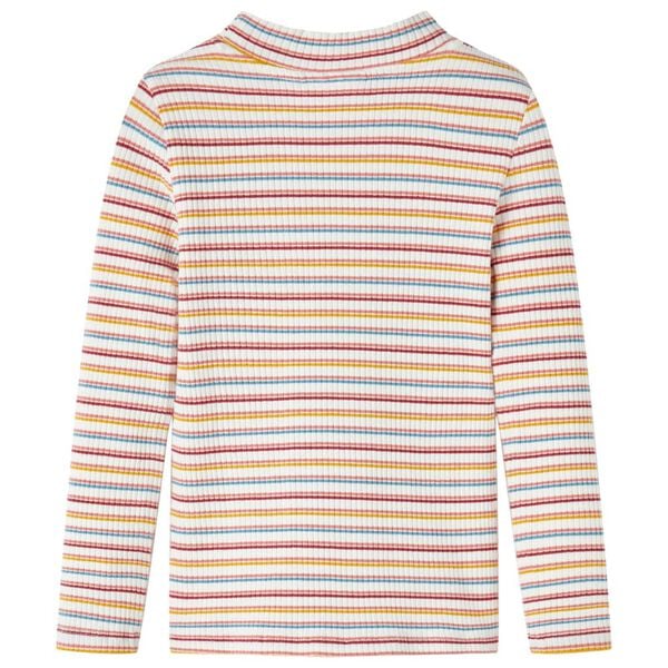 Koszulka dziecięca z długimi rękawami, p&oacute;łgolf, ecru, 104