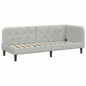 vidaXL Rama ł&oacute;żka narożnego Jasnoszary 80 x 200 cm Aksamit