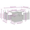 vidaXL 5-cz. zestaw mebli do ogrodu, poduszki, jasnoszary rattan PE