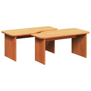 vidaXL Stolik kawowy 2 szt. Woskowy Brąz 100 x 69 x 35,5 cm