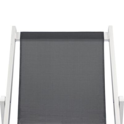 vidaXL Składane krzesła plażowe, 2 szt., aluminium i textilene, szare