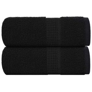 vidaXL Ręczniki, FROGN, 2 szt., czarne, 30x30 cm, 360 g/m&sup2;
