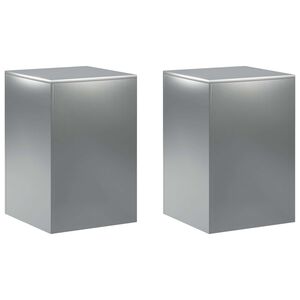 vidaXL Stojak na rośliny 2 pcs srebrny 40 x 40 x 60 cm Stal nierdzewna