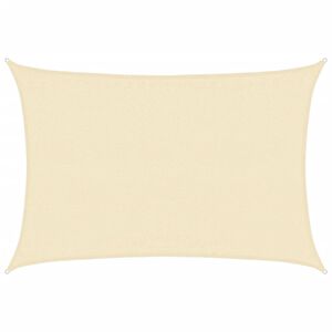 vidaXL Żagiel przeciwsłoneczny, 160 g/m&sup2;, kremowy, 3,5x5 m, HDPE