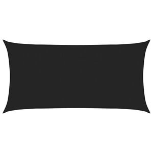 vidaXL Żagiel przeciwsłoneczny Czarny 2 x 6 m HDPE
