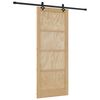 vidaXL Drzwi przesuwne Naturalny i czarny 86 x 211 cm