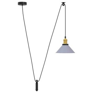 vidaXL Lampa wisząca z regulacją wysokości E27 połysk szary