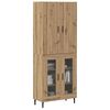 vidaXL Highboard 2 pcs Stare drewno Drewno inżynieryjne i szkło