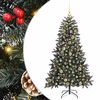 vidaXL Sztuczna choinka Zielony 150 cm PVC, plastik i stal