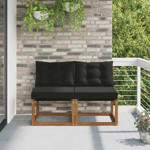 vidaXL 2 Sztuka Sofa środkowa na zewnątrz