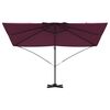 vidaXL Parasol plażowy Bordeaux Czerwony 351 x 250 x 260 cm